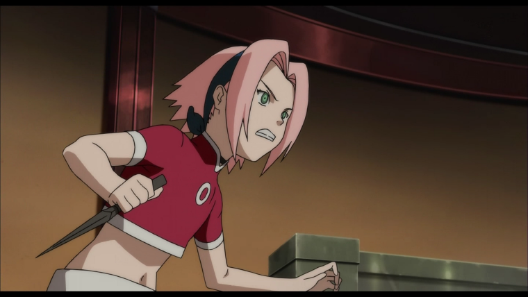 Сакура бьёт Наруто по голове