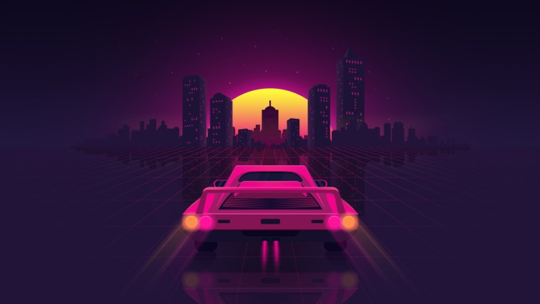 Lamborghini Countach ретровейв