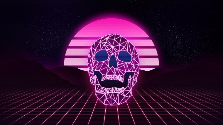 Ретровейв череп