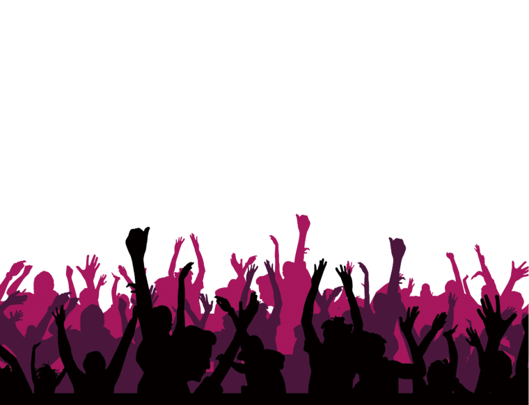 Ликующая толпа силуэт