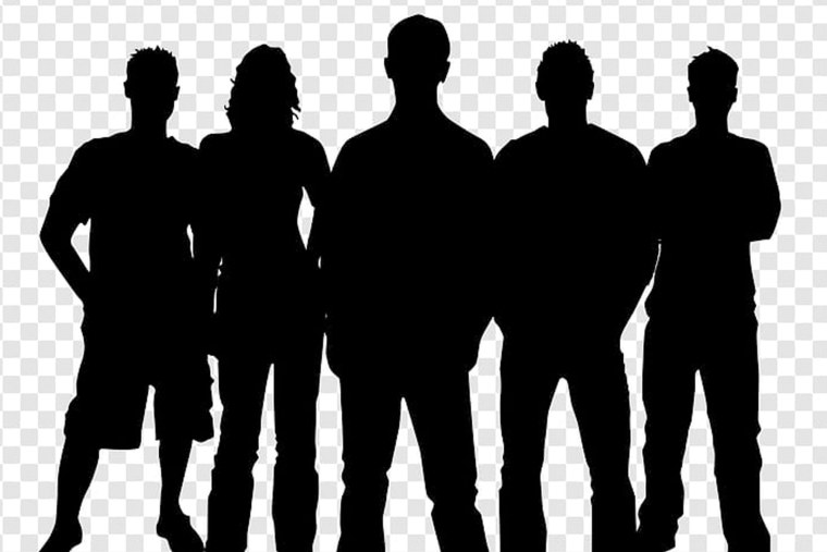 Силуэт группы людей