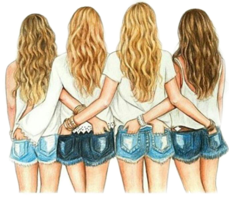 Подруги рисунок