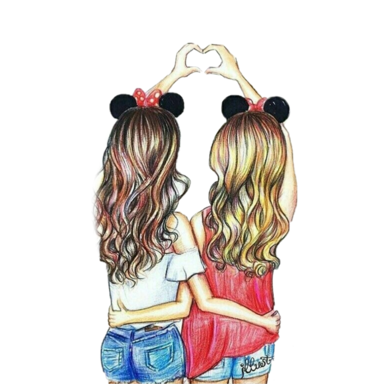 Рисунки для срисовки подруги