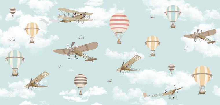 Детские обои с дирижаблями