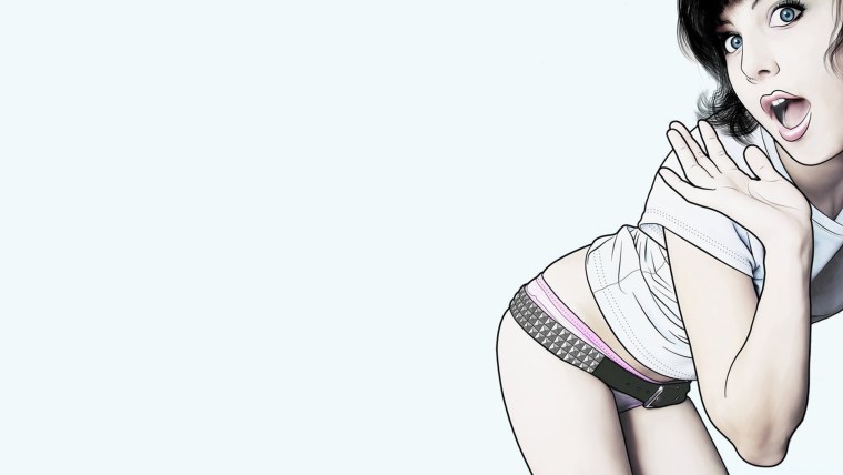 Обои девушка рисунок