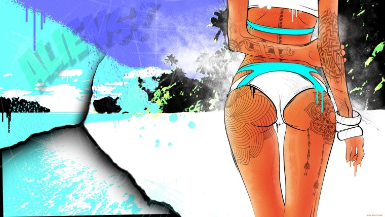 Нарисованные попки