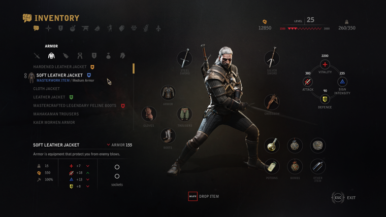 Ведьмак 3 interface