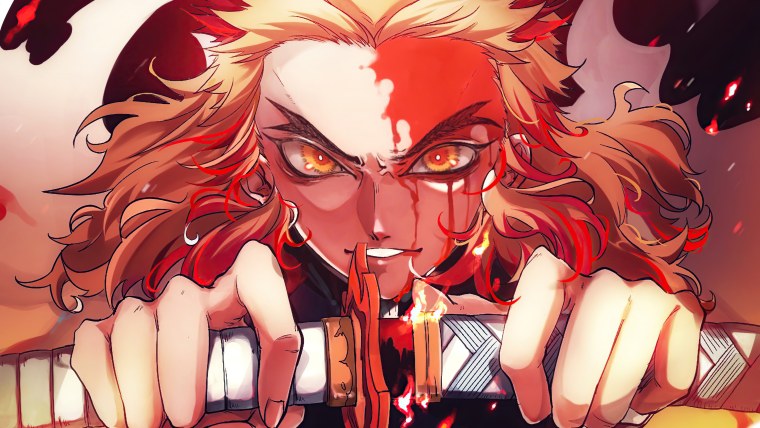 Аниме клинок рассекающий демонов Ренгоку