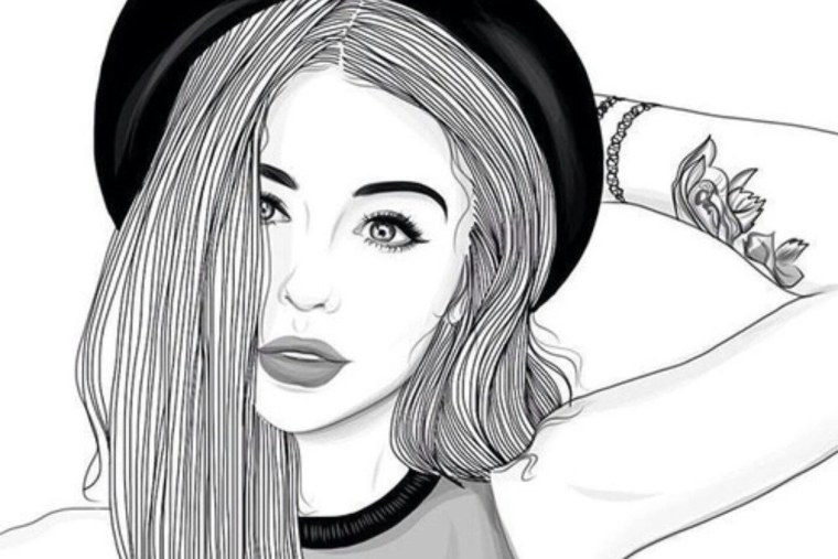 Рисунки девушек в стиле свэг карандашом