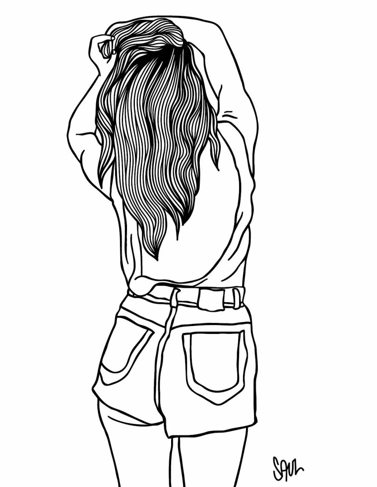 Рисунки девушек в стиле свэг
