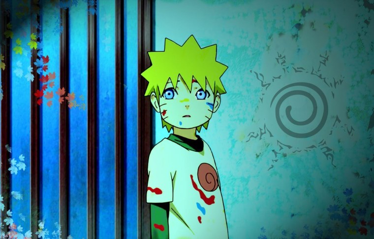 Наруто Узумаки в детстве плачет