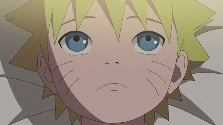 Наруто Узумаки в детстве плачет