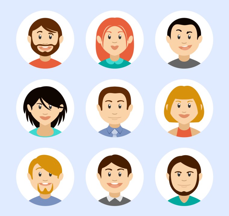 Мультяшные лица семьи