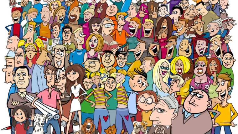 Женское и мужское лицо мультяшное