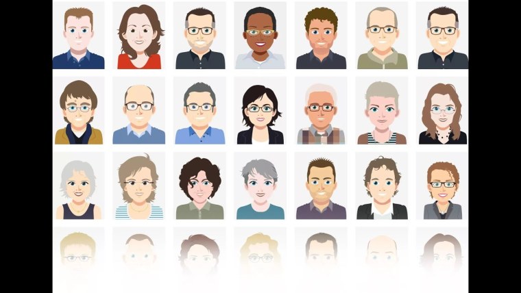 Много мультяшных персонажей