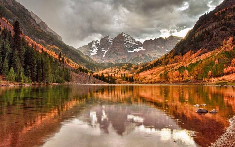 Осень горы озеро лес