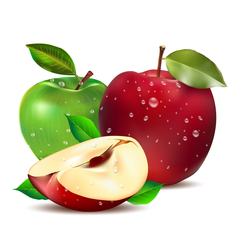 Яблоко картинка на белом фоне