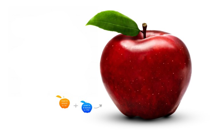 Красное яблоко на белом фоне