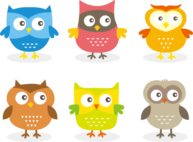 Совы мультяшные