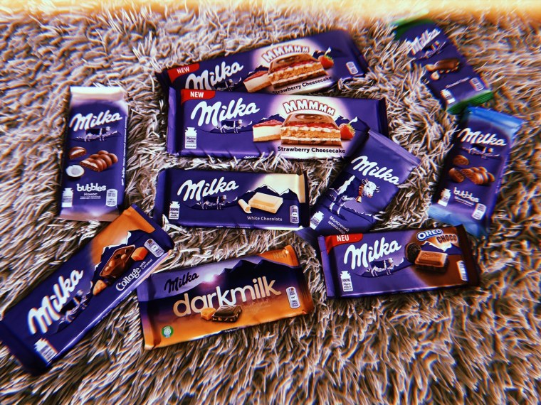Сладости шоколадки Милка