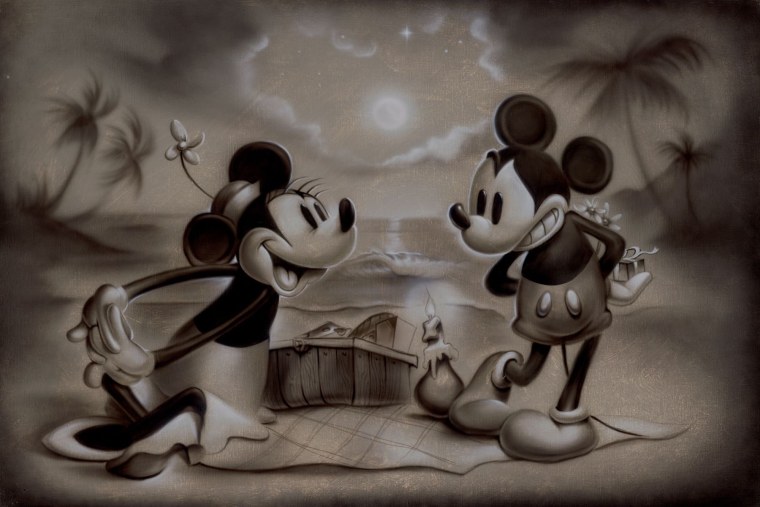 Микки Маус черно белый злой