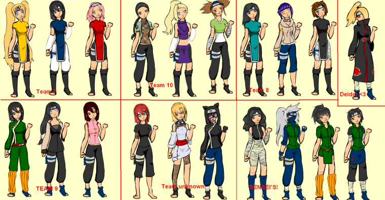 Команда Наруто имена