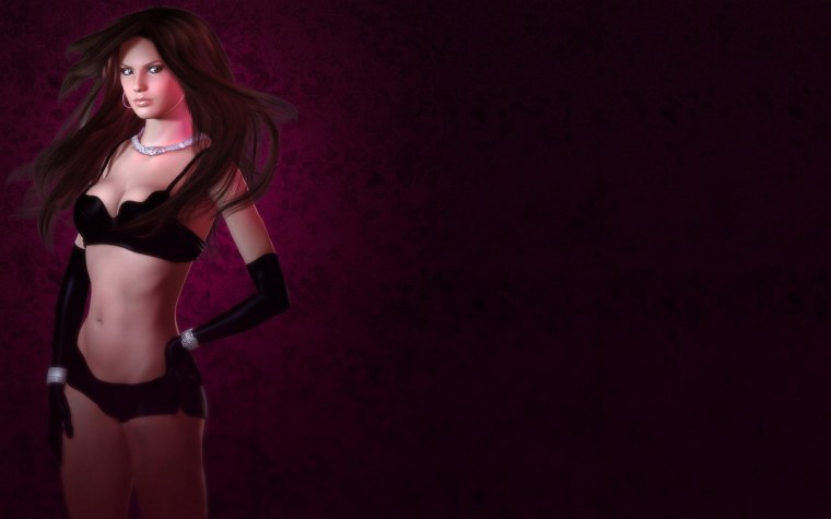 Красивая фигура девушки 3d