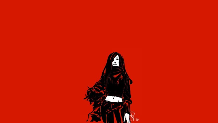 Мега Окс в Красном платье