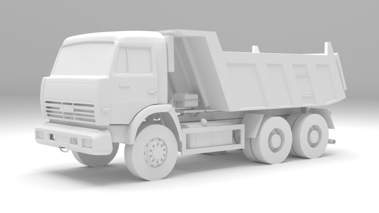 КАМАЗ белый сбоку