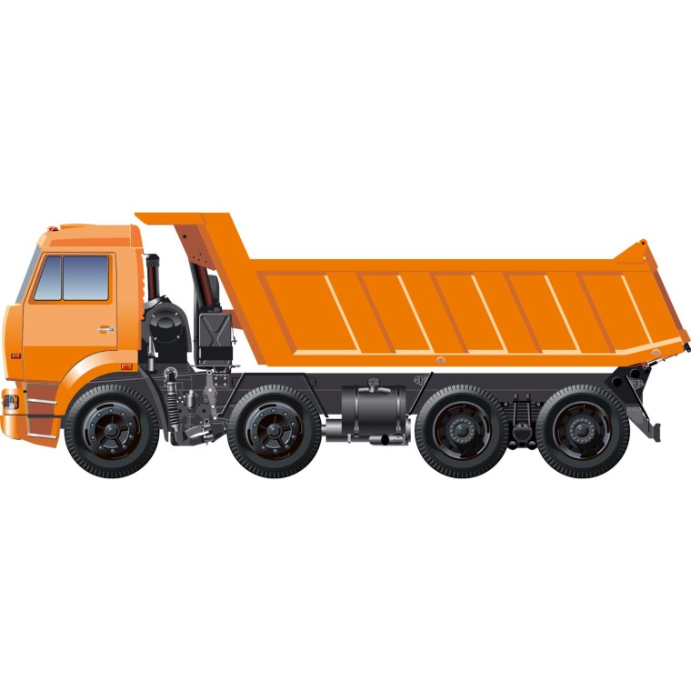 КАМАЗ оранжевый сбоку