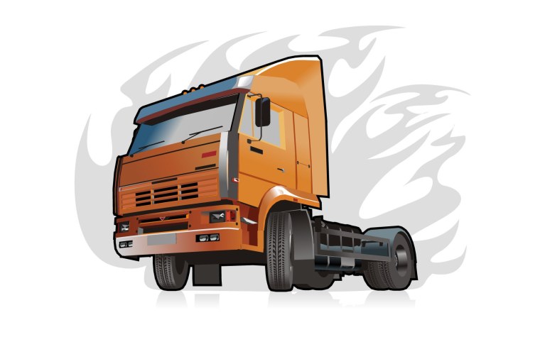 КАМАЗ спереди вектор