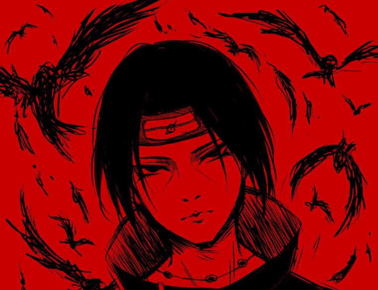 Итачи красный арт