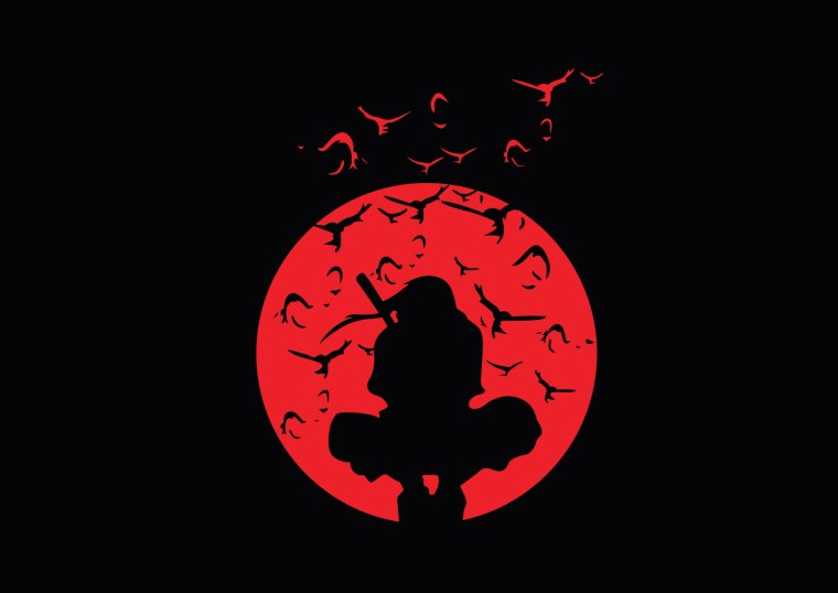 Итачи Учиха красная Луна