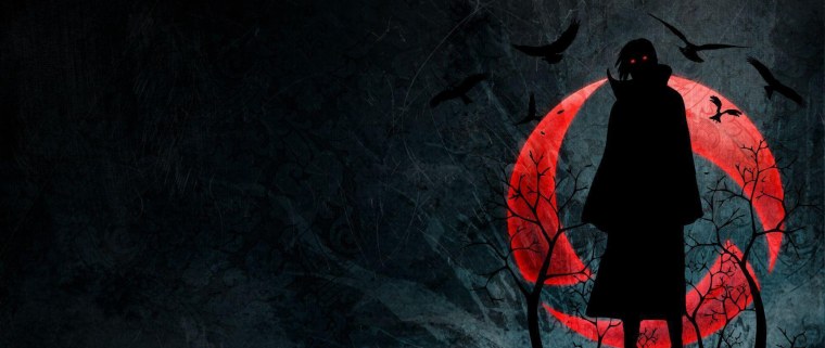 Итачи арт с луной