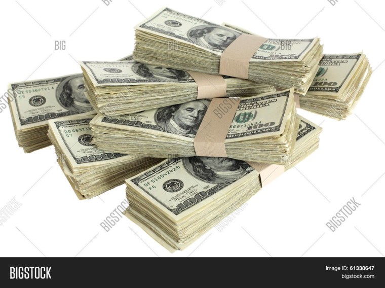 Пачки денег доллары