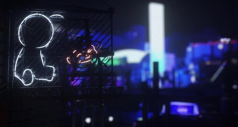 Неоновый город обои на рабочий стол анимированные