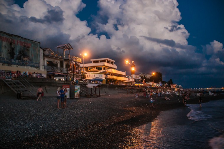 Вечерняя набережная Сочи Адлер