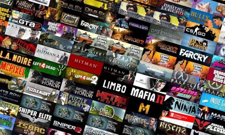 Много логотипов игр