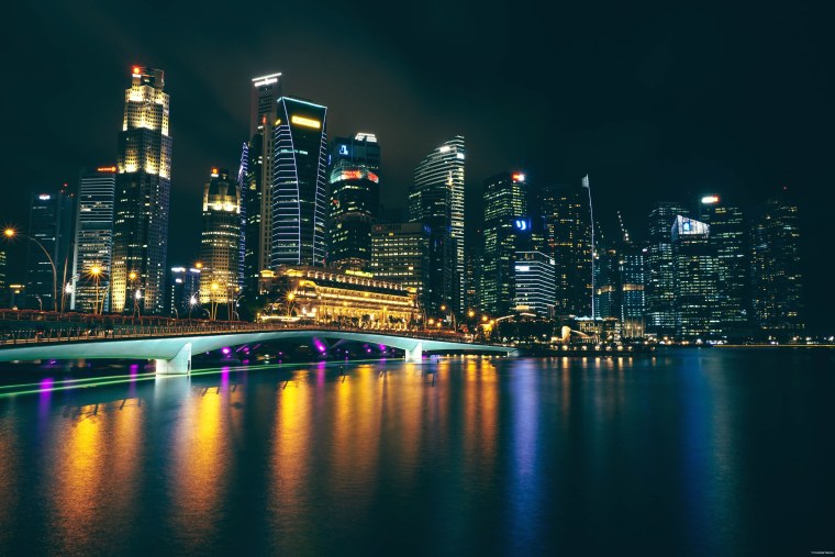 Ночной город фон 4к