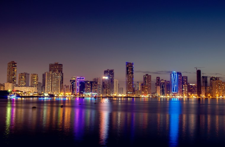 Ночной город горизонтальная