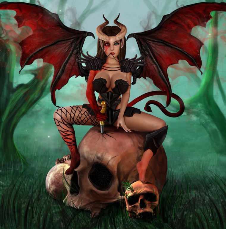 Аниме демон Моника