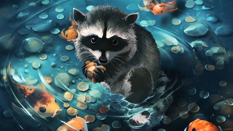 Алмазная мозаика енот