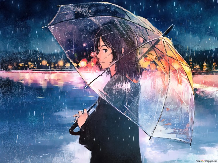 Открытка красивого летнего дождя