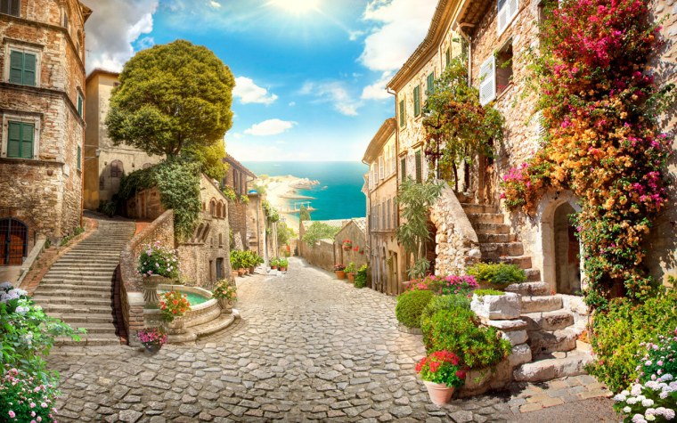 Фреска улочки Италии