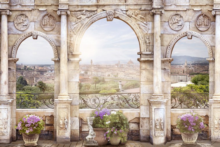 Рим фрески колоннада