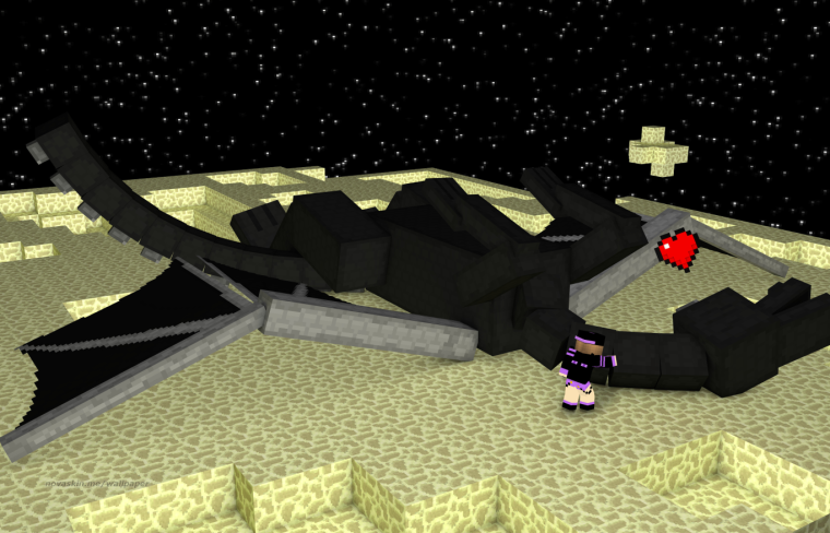 Майнкрафт ЭНДЕР дракон и Стив