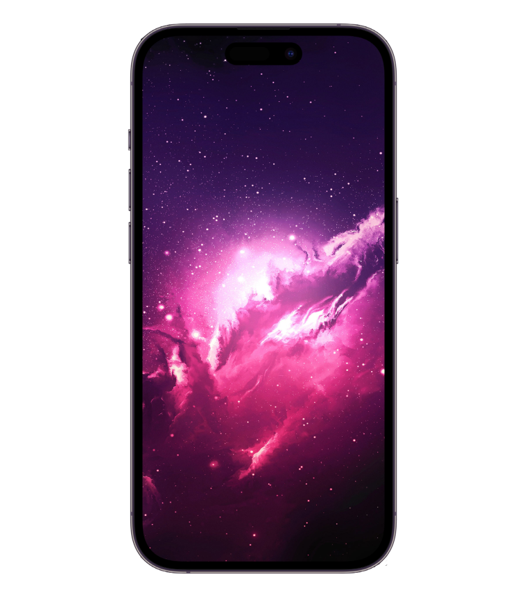 Фиолетовая звезда в космосе