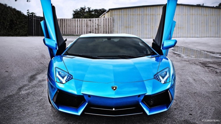 Lamborghini Aventador lp700 голубой