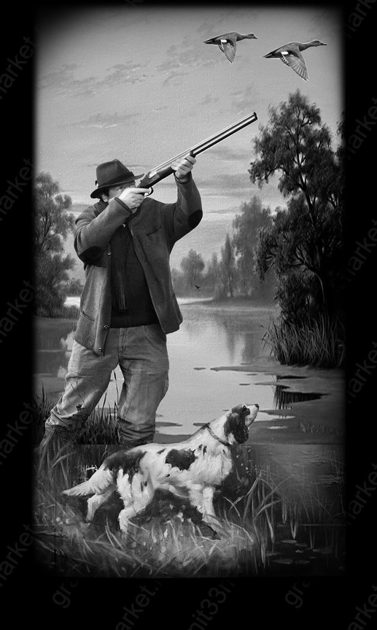 Гравировка охота