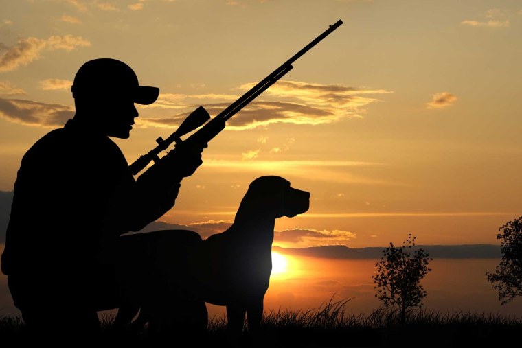 Охотник с собакой